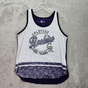 Colorado Rockies Tank Womens Large Spring Training Sleeveless MLB Burnout Summer